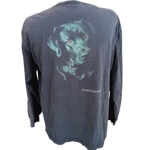 Vintage T-Shirt XL Ducks Unlimited Long Sleeve Dog Print Marathon Apparel 90s